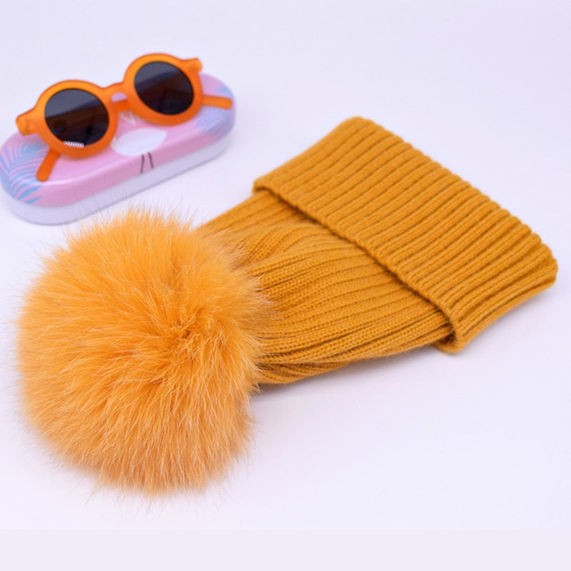 Winter Pom Hats | Pink